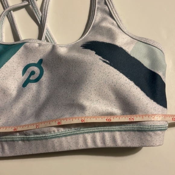Peloton x WITH White, Teal, Purple Sports Bra Size Medium - Picture 4 of 8
